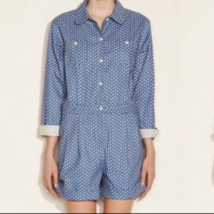 A.P.C, Madras by A.P.C long sleeve jumpsuit/romper